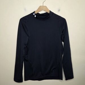 Under Armour | Boys Black Mock Neck Long Sleeve ColdGear Shirt Size Youth XL